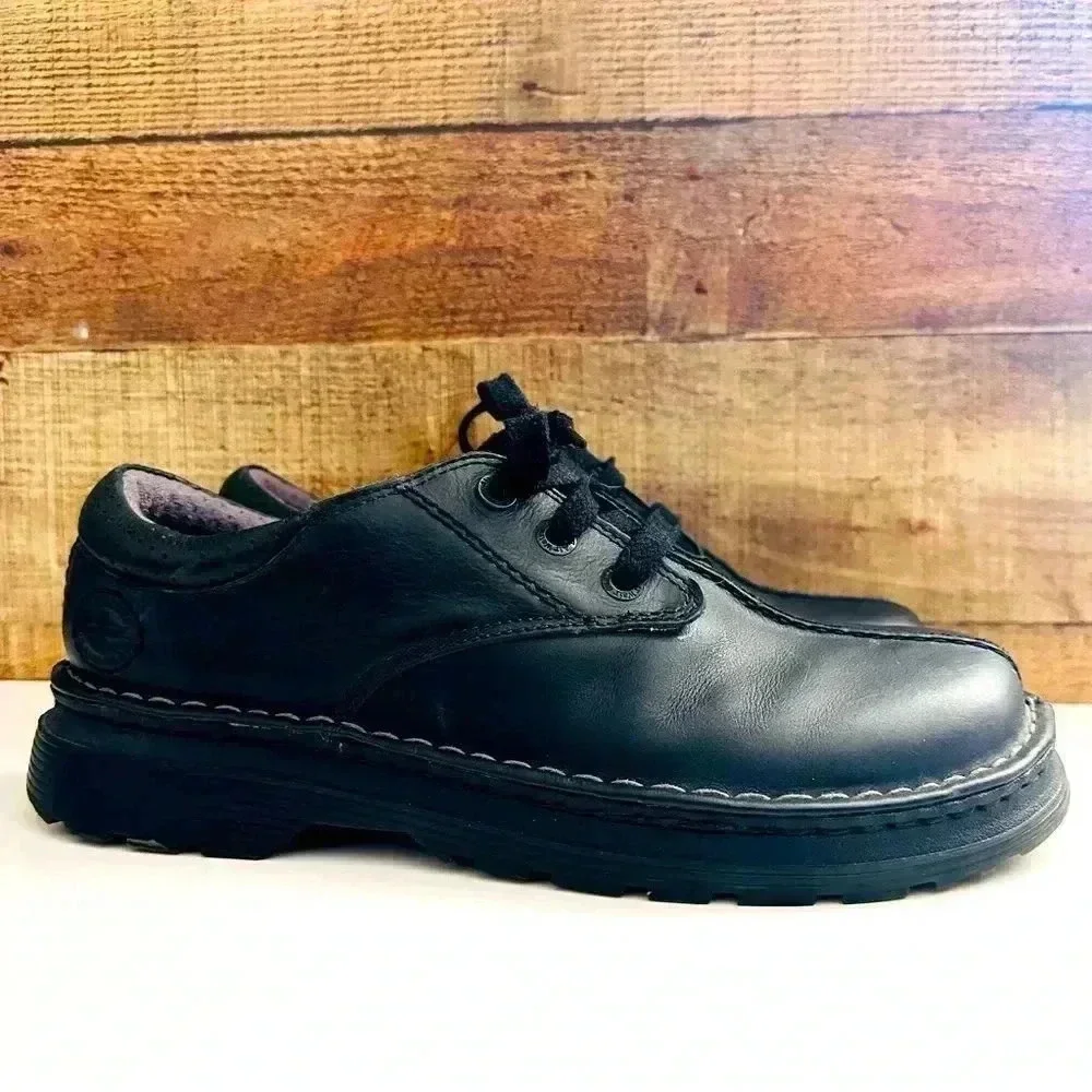 Dr. Martens Nevin Leather Black Oxfords